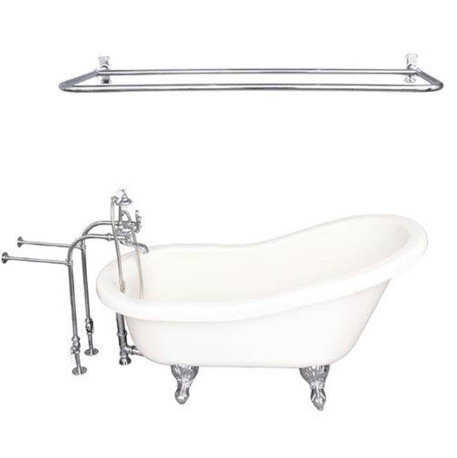 Barclay - Tub Kit 60'' AC Slipper, Shwr Rd,Filler,Supplies,Drain-Chrm - Polished Chrome