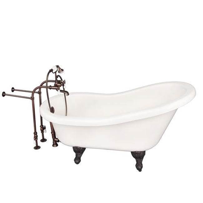 Barclay - Tub Kit 60'' AC Slipper, Tub Filler, Supplies, Drain-ORB - Oil Rubbed Bronze