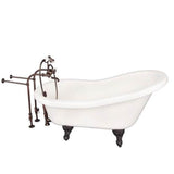 Barclay - Tub Kit 60'' AC Slipper, Tub Filler, Supplies, Drain-ORB - Oil Rubbed Bronze