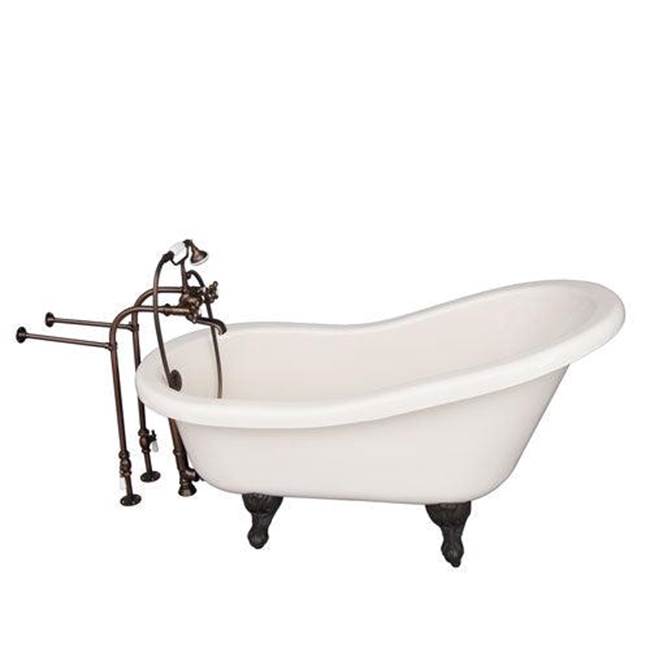 Barclay - Tub Kit 60'' AC Slipper, Tub Filler, Supplies, Drain-ORB - Oil Rubbed Bronze
