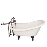 Barclay - Tub Kit 60'' AC Slipper, Tub Filler, Supplies, Drain-ORB - Oil Rubbed Bronze