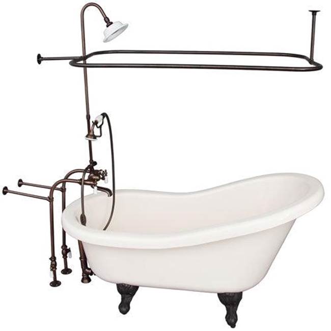 Barclay - Tub Kit 60'' AC Slipper, Shwr Unit, Supplies, Drain-ORB - Oil Rubbed Bronze