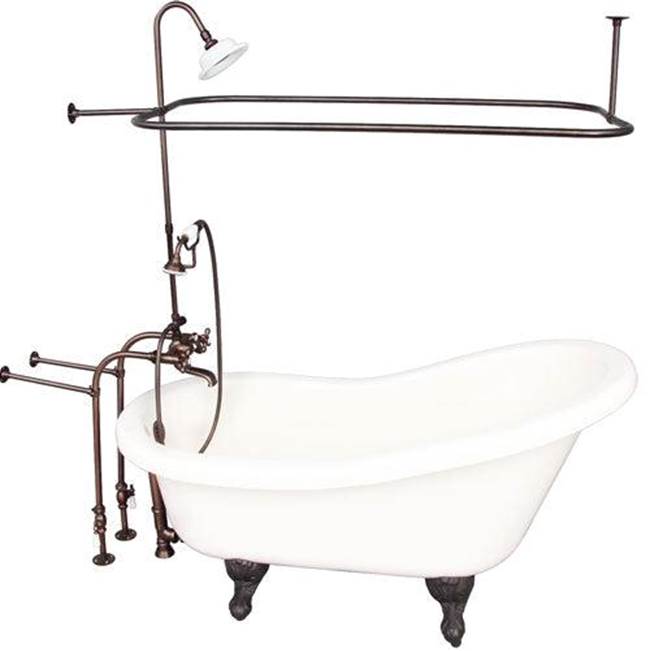 Barclay - Tub Kit 60'' AC Slipper, Shwr Unit, Supplies, Drain-ORB - Oil Rubbed Bronze