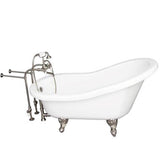 Barclay - Tub Kit 60'' AC Slipper, Tub Filler, Supplies, Drain-BrNkl - Brushed Nickel
