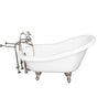 Barclay - Tub Kit 60'' AC Slipper, Tub Filler, Supplies, Drain-BrNkl - Brushed Nickel