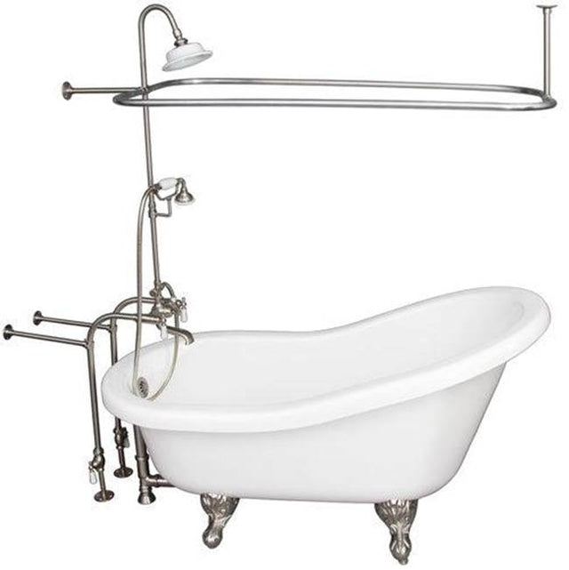 Barclay - Tub Kit 60'' AC Slipper, Shwr Unit, Supplies, Drain-BrNkl - Brushed Nickel