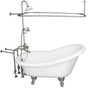 Barclay - Tub Kit 60'' AC Slipper, Shwr Unit, Supplies, Drain-BrNkl - Brushed Nickel