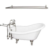 Barclay - Tub Kit 60'' AC Slipper, Shwr Rd,Filler,Supplies,Drain-BrNkl - Brushed Nickel