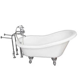 Barclay - Tub Kit 60'' AC Slipper, Tub Filler, Supplies, Drain-Chrome - Polished Chrome