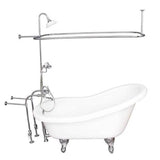 Barclay - Tub Kit 60'' AC Slipper, Shwr Unit, Supplies, Drain-Chrome - Polished Chrome