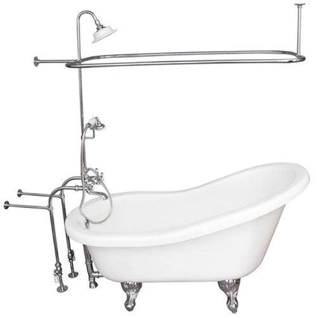 Barclay - Tub Kit 60'' AC Slipper, Shwr Unit, Supplies, Drain-Chrome - Polished Chrome