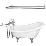 Barclay - Tub Kit 60'' AC Slipper, Shwr Rd,Filler,Supplies,Drain-Chrm - Polished Chrome