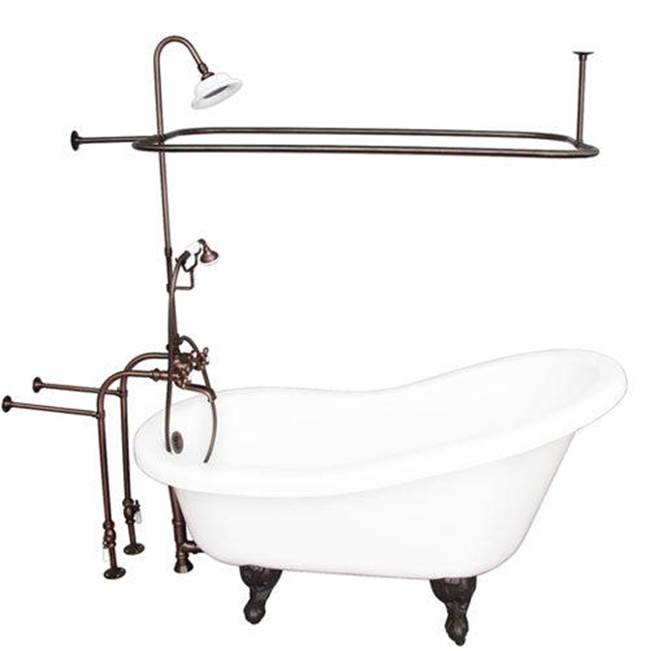 Barclay - Tub Kit 60'' AC Slipper, Shwr Unit, Supplies, Drain-ORB - Oil Rubbed Bronze