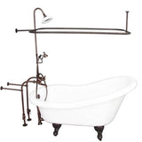 Barclay - Tub Kit 60'' AC Slipper, Shwr Unit, Supplies, Drain-ORB - Oil Rubbed Bronze