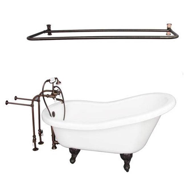 Barclay - Tub Kit 60'' AC Slipper, Shwr Rd,Filler, Supplies, Drain-ORB - Oil Rubbed Bronze