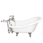 Barclay - Tub Kit 67'' AC Slipper, Tub Filler, Supplies, Drain-BrNkl - Brushed Nickel