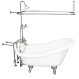 Barclay - Tub Kit 67'' AC Slipper, Shwr Unit, Supplies, Drain-BrNkl - Brushed Nickel
