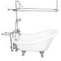 Barclay - Tub Kit 67'' AC Slipper, Shwr Unit, Supplies, Drain-BrNkl - Brushed Nickel