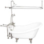 Barclay - Tub Kit 67'' AC Slipper, Shwr Unit, Supplies, Drain-BrNkl - Brushed Nickel