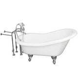 Barclay - Tub Kit 67'' AC Slipper, Tub Filler, Supplies, Drain-Chrome - Polished Chrome