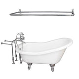 Barclay - Tub Kit 67'' AC Slipper,Filler, Shwr Rod,Supplies,Drain-Chrm - Polished Chrome