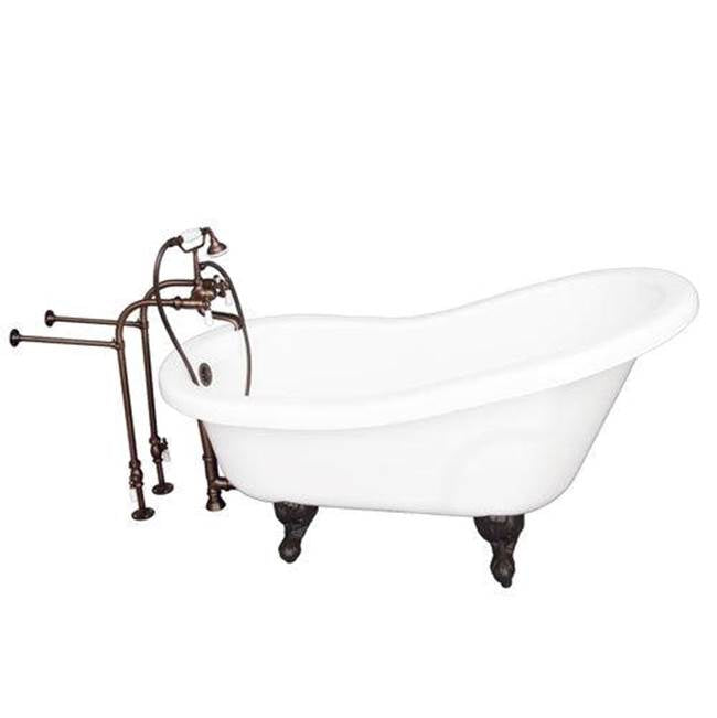 Barclay - Tub Kit 67'' AC Slipper, Tub Filler, Supplies, Drain-ORB - Oil Rubbed Bronze