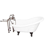Barclay - Tub Kit 67'' AC Slipper, Tub Filler, Supplies, Drain-ORB - Oil Rubbed Bronze
