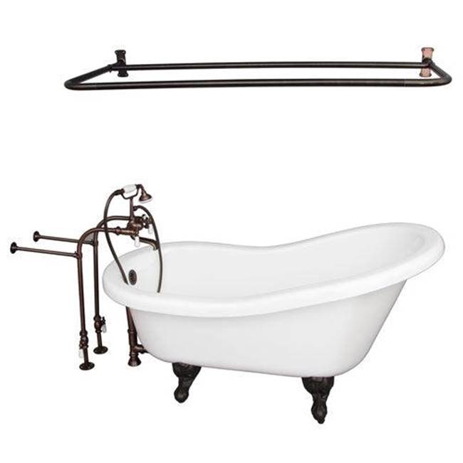 Barclay - Tub Kit 67'' AC Slipper,filler, Shwr Rod,Supplies,Drain-ORB - Oil Rubbed Bronze