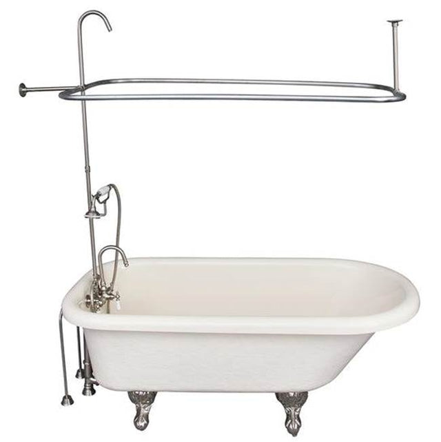 Barclay - Tub Kit 60'' AC Roll Top, Shwr Unit, Supplies, Drain-BrNkl - Brushed Nickel
