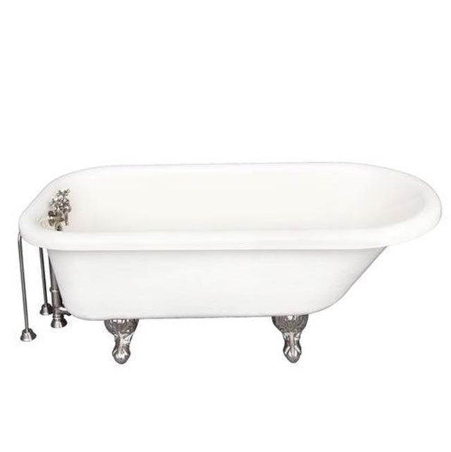 Barclay - Tub Kit 60'' AC Roll Top, Tub Filler, Supplies, Drain-BrNkl - Brushed Nickel