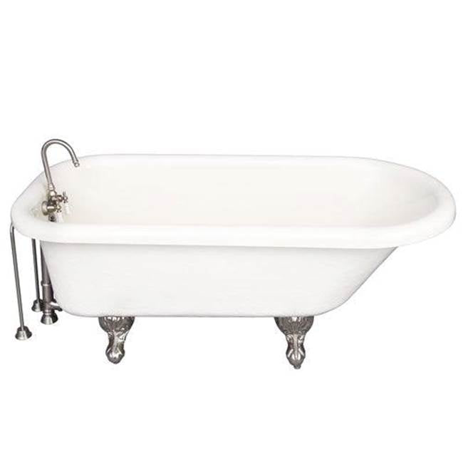 Barclay - Tub Kit 60'' AC Roll Top, Tub Filler, Supplies, Drain-BrNkl - Brushed Nickel