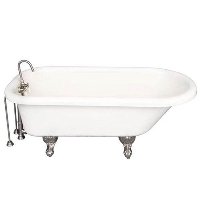 Barclay - Tub Kit 60'' AC Roll Top, Tub Filler, Supplies, Drain-BrNkl - Brushed Nickel