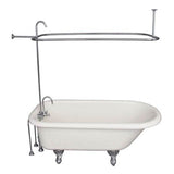 Barclay - Tub Kit 60'' AC Roll Top, Shwr Unit, Supplies, Drain-Chrome - Polished Chrome