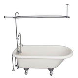 Barclay - Tub Kit 60'' AC Roll Top, Shwr Unit, Supplies, Drain-Chrome - Polished Chrome