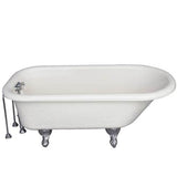 Barclay - Tub Kit 60'' AC Roll Top, Tub Filler, Supplies, Drain-Chrome - Polished Chrome