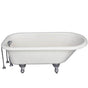 Barclay - Tub Kit 60'' AC Roll Top, Tub Filler, Supplies, Drain-Chrome - Polished Chrome