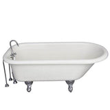 Barclay - Tub Kit 60'' AC Roll Top, Tub Filler, Supplies, Drain-Chrome - Polished Chrome