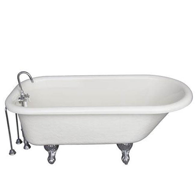 Barclay - Tub Kit 60'' AC Roll Top, Tub Filler, Supplies, Drain-Chrome - Polished Chrome