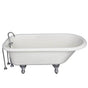 Barclay - Tub Kit 60'' AC Roll Top, Tub Filler, Supplies, Drain-Chrome - Polished Chrome