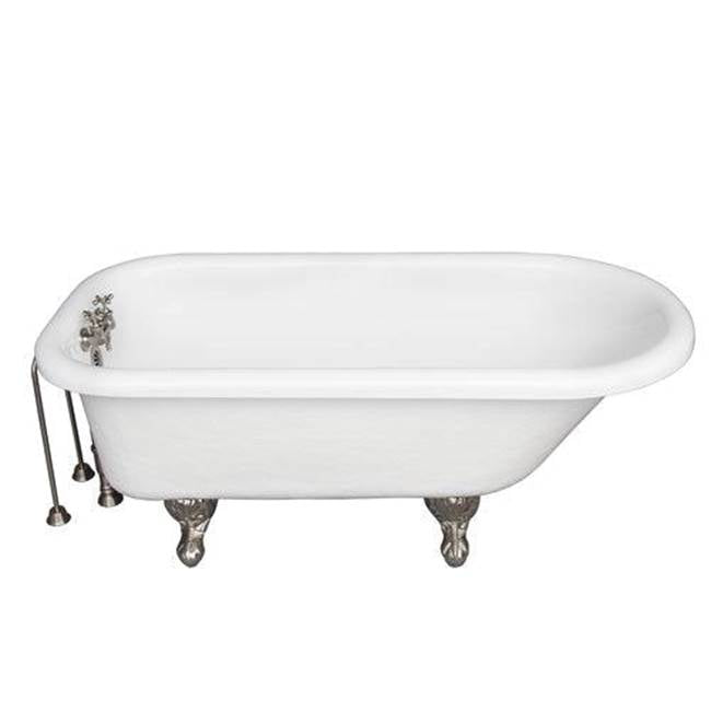 Barclay - Tub Kit 60'' AC Roll Top, Tub Filler, Supplies, Drain-BrNkl - Brushed Nickel