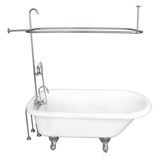 Barclay - Tub Kit 60'' AC Roll Top, Shwr Unit, Supplies, Drain-Chrome - Polished Chrome