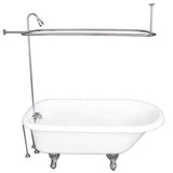 Barclay - Tub Kit 60'' AC Roll Top, Shwr Unit, Supplies, Drain-Chrome - Polished Chrome