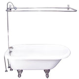 Barclay - Tub Kit 60'' AC Roll Top, Shwr Unit, Supplies, Drain-Chrome - Polished Chrome