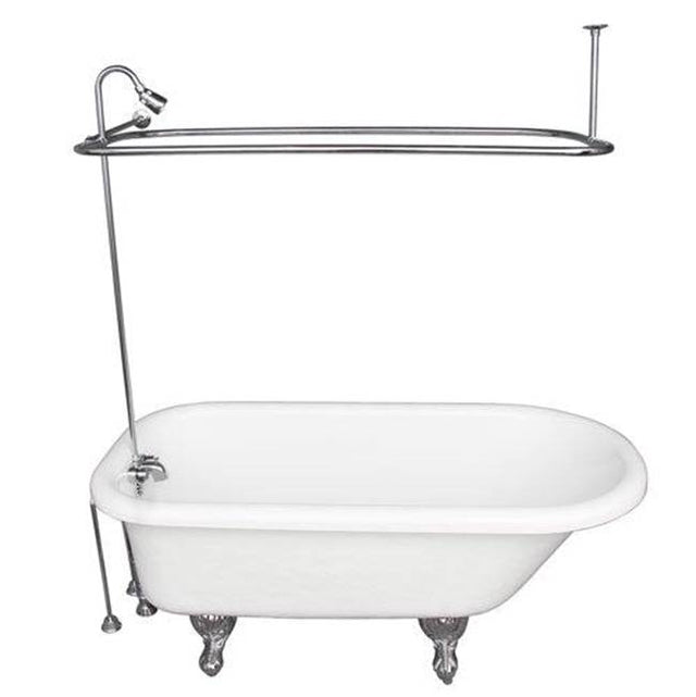 Barclay - Tub Kit 60'' AC Roll Top, Shwr Unit, Supplies, Drain-Chrome - Polished Chrome