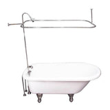 Barclay - Tub Kit 60'' AC Roll Top, Shwr Unit, Supplies, Drain-Chrome - Polished Chrome