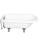 Barclay - Tub Kit 60'' AC Roll Top, Tub Filler, Supplies, Drain-Chrome - Polished Chrome