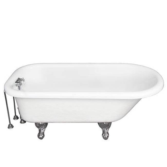 Barclay - Tub Kit 60'' AC Roll Top, Tub Filler, Supplies, Drain-Chrome - Polished Chrome