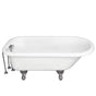 Barclay - Tub Kit 60'' AC Roll Top, Tub Filler, Supplies, Drain-Chrome - Polished Chrome