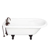 Barclay - Tub Kit 60'' AC Roll Top, Tub Filler, Supplies, Drain-ORB - Oil Rubbed Bronze