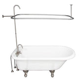 Barclay - Tub Kit 67'' AC Roll Top, Shwr Unit, Supplies, Drain-BrNkl - Brushed Nickel